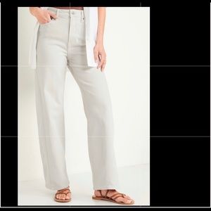 Extra high waisted sky-hi wide-leg jeans for women